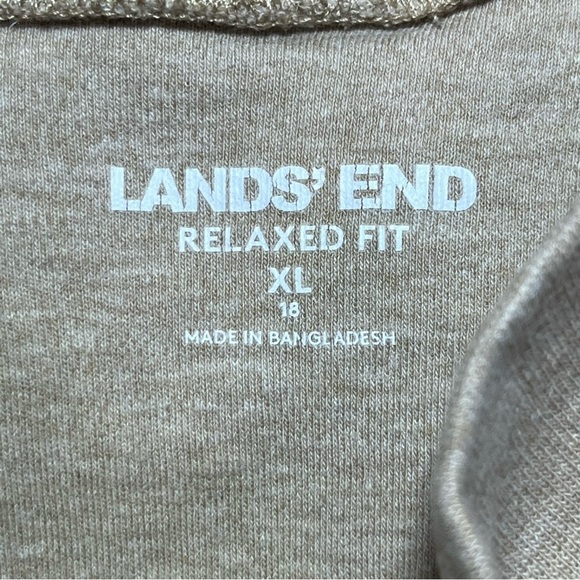 Lands End Turtleneck Womens XL Beige Pullover Stretch Long Sleeve Top - Picture 4 of 8